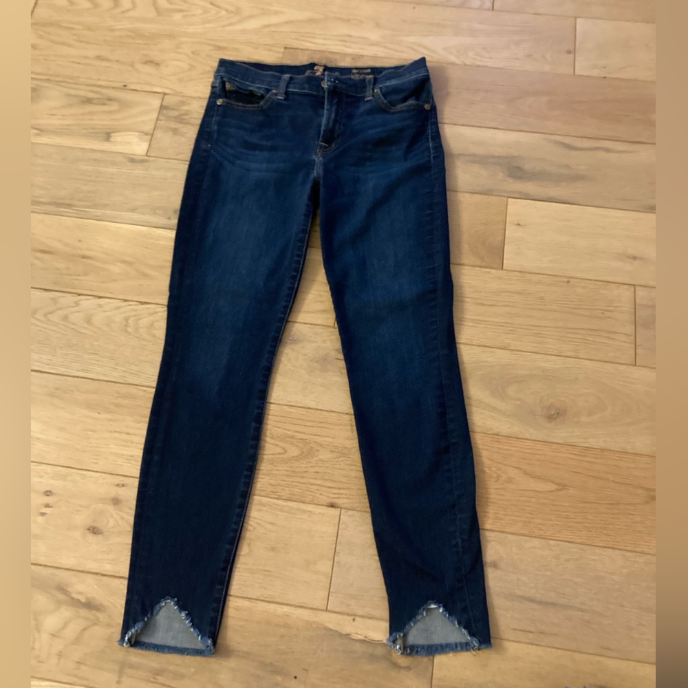 7 For All Mankind Deep blue Skinny Jeans